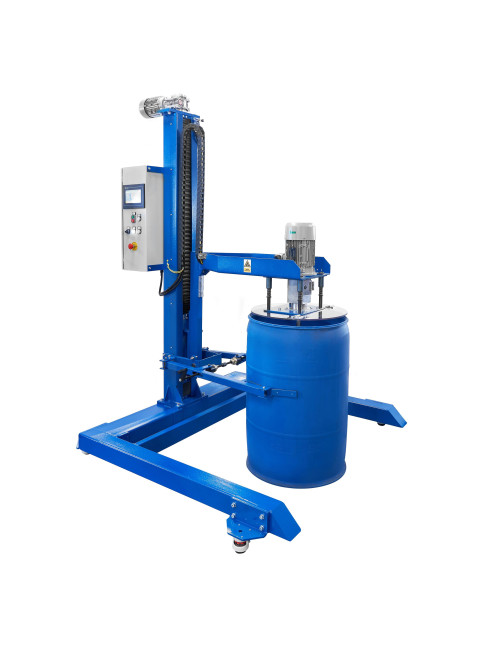 Stationär universell omrörare MSU-1000 (IBC 600 till 1000 l + fat 80 till 220 l, pekskärm)